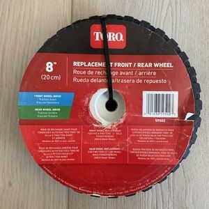 Toro Mower Wheel 8" White Alloy Steel (8 x 6. inches /1 x, 0 mm Offset